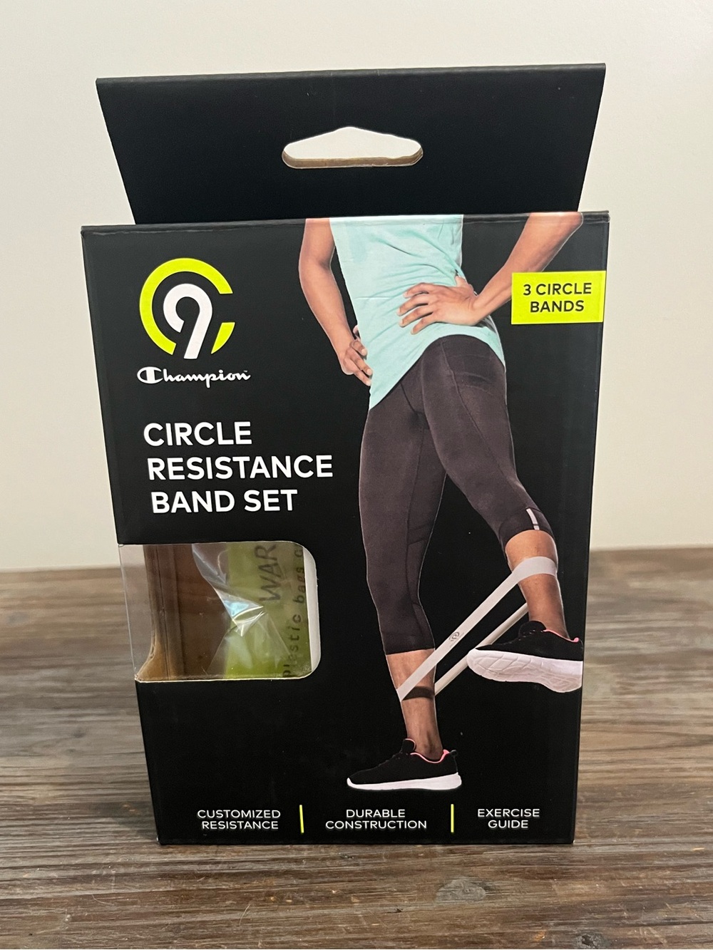 NWT Champion Circle Resistance Bands Set - Black, Yellow, Gray
